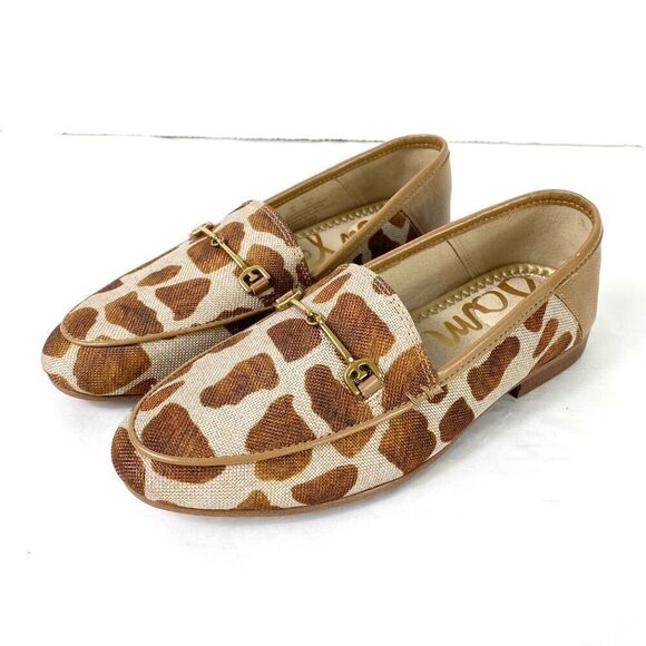 Girl’s Sam Edelman Loraine Mini Giraffe Print Horsebit Loafer Shoes Size 1 - Picture 1 of 8